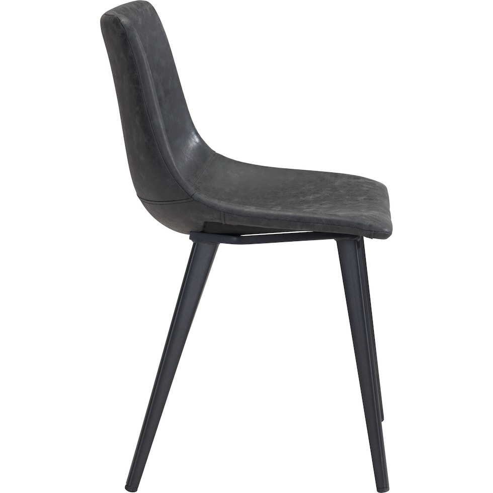 isaac black dining chair   