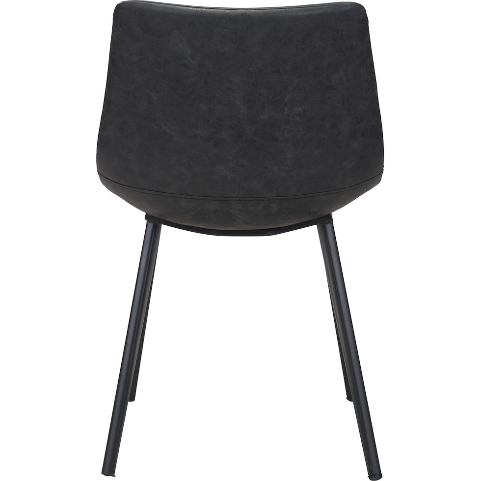 isaac black dining chair   