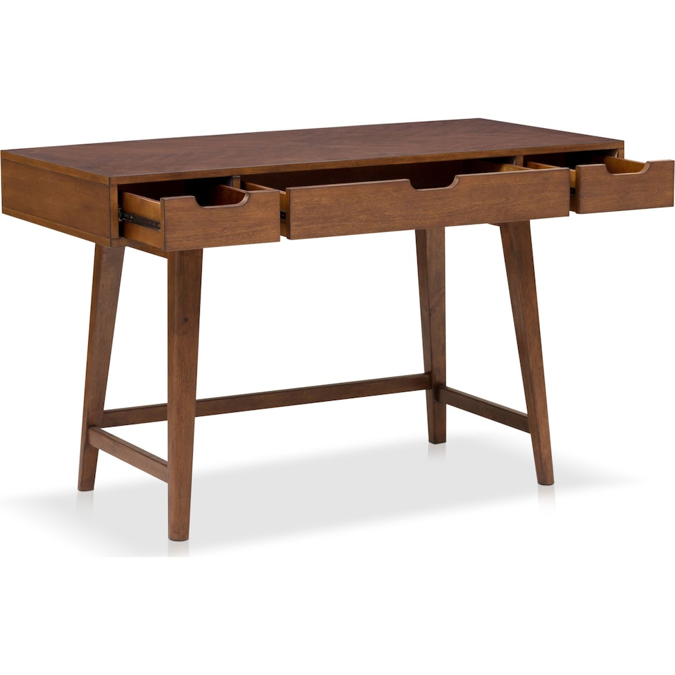 isaac dark brown desk   