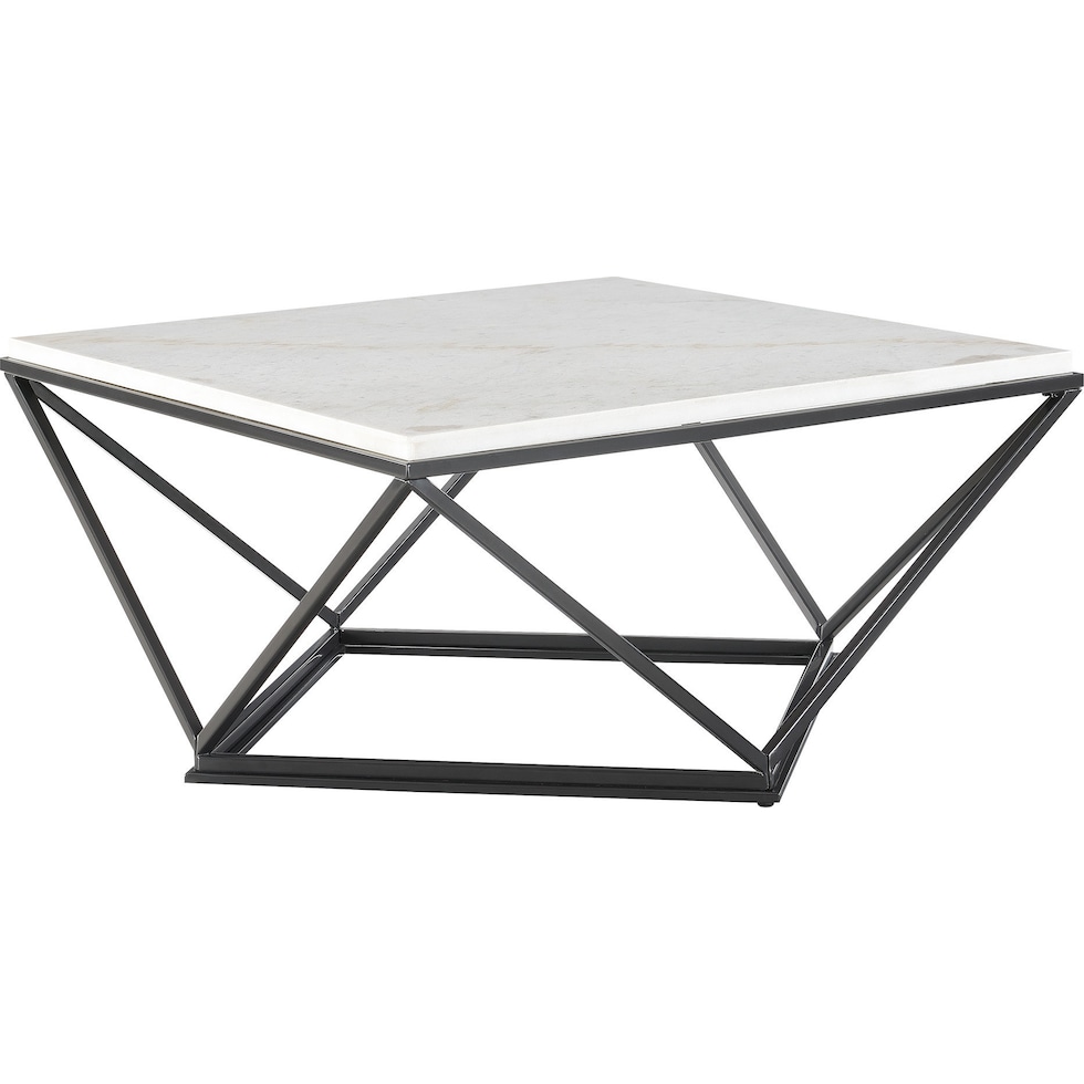 isadora white black coffee table   
