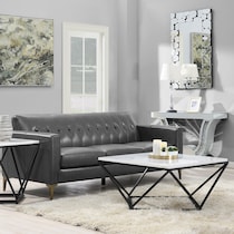 isadora white black coffee table   