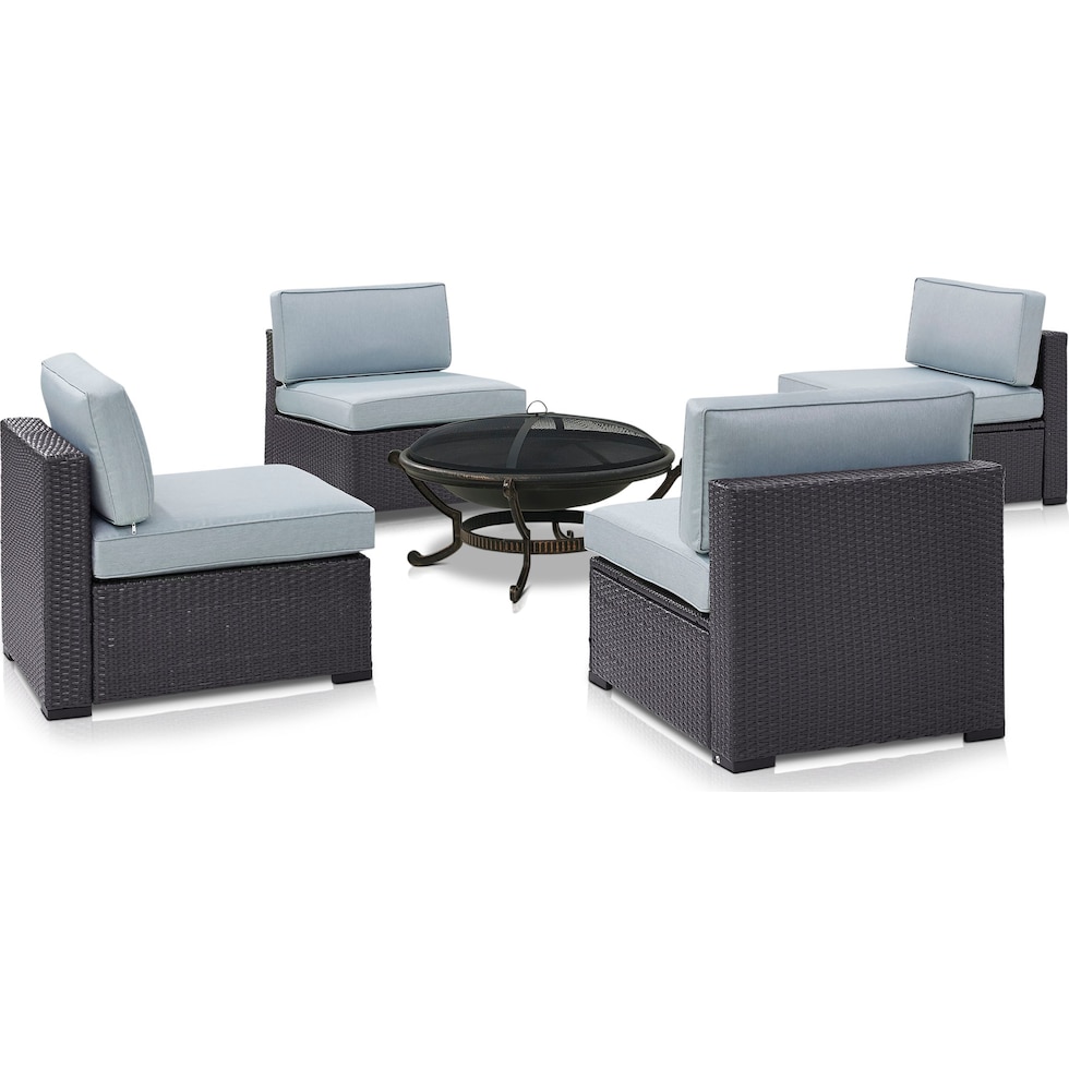isla blue outdoor chair set   