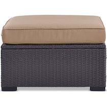 isla dark brown outdoor ottoman   