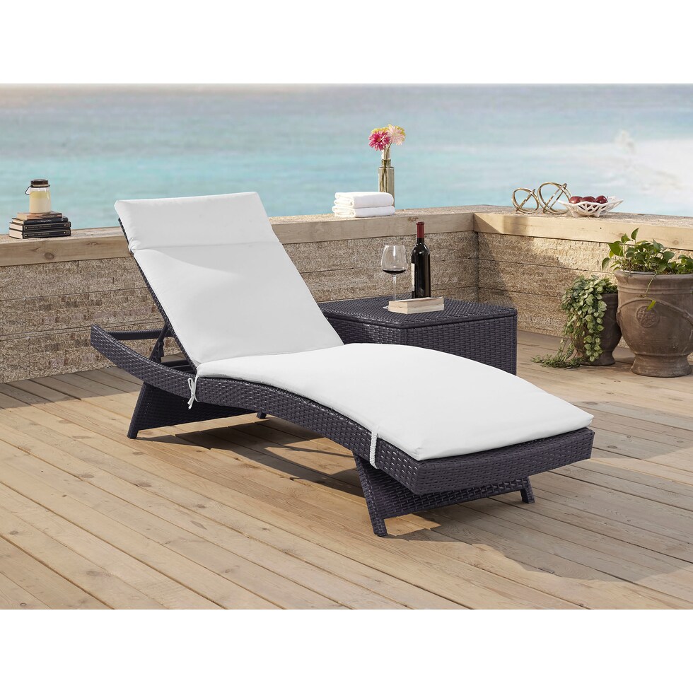 isla white outdoor chaise   
