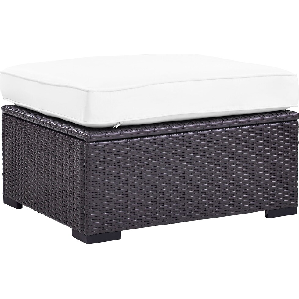 isla white outdoor ottoman   