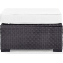 isla white outdoor ottoman   