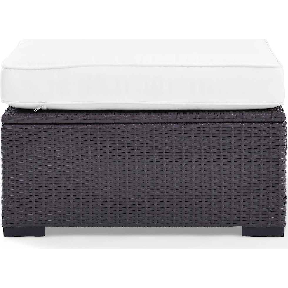 isla white outdoor ottoman   