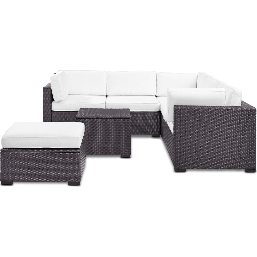 isla white outdoor sectional set   