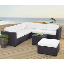 isla white outdoor sectional set   