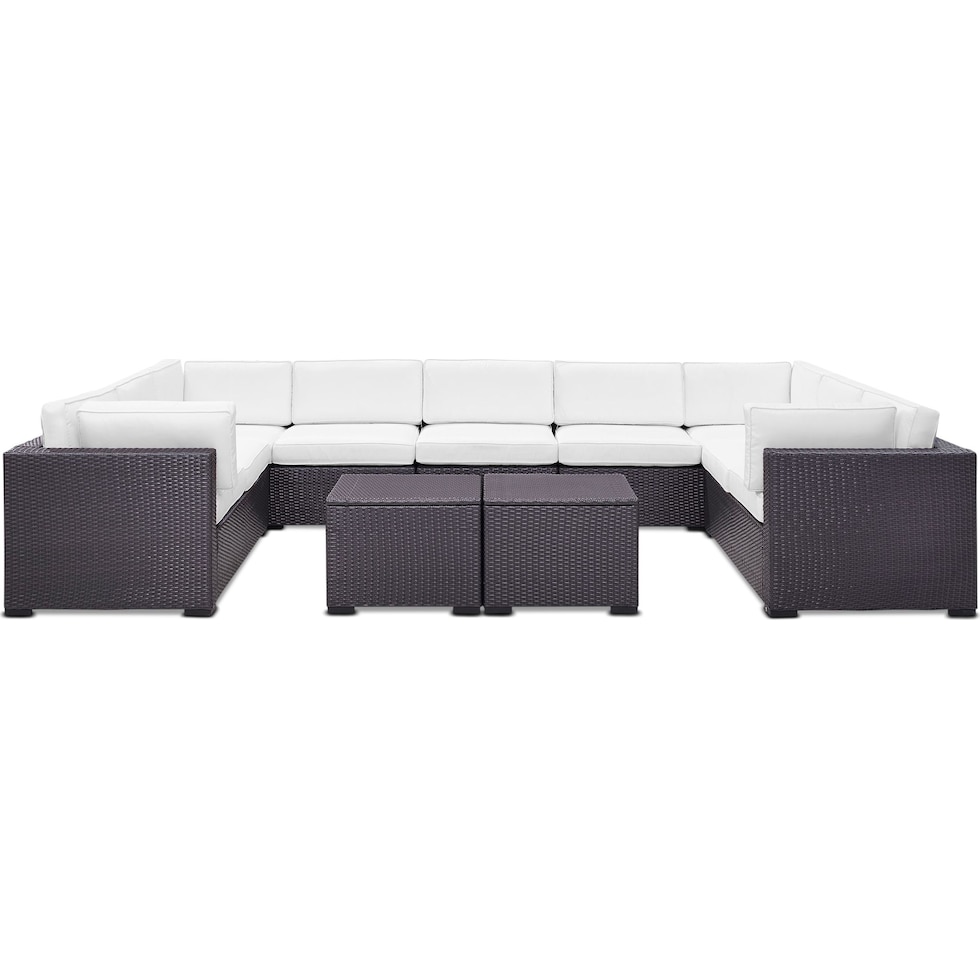 isla white outdoor sectional set   