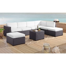 isla white outdoor sectional set   