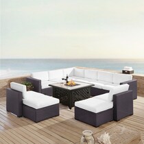 isla white outdoor sectional set   