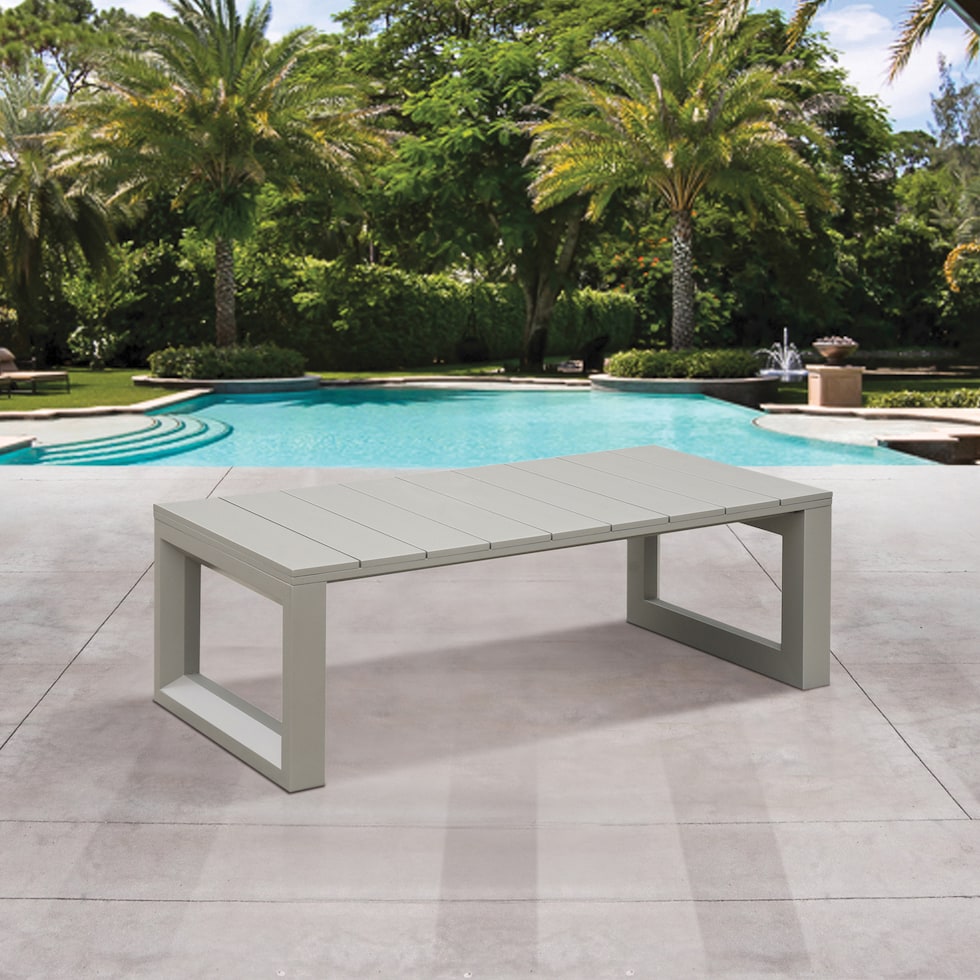 islander gray outdoor coffee table   