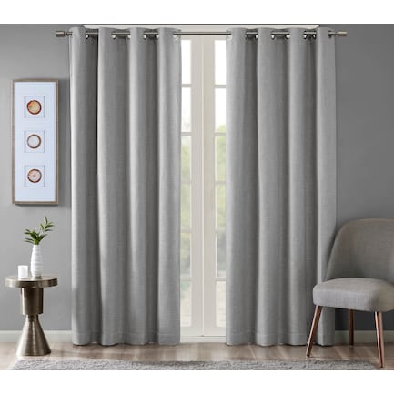 Ithaca 54" Blackout Curtain Panel - Gray