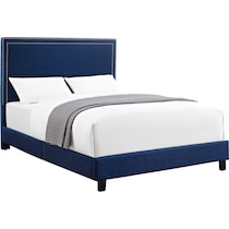 itzel blue queen bed   