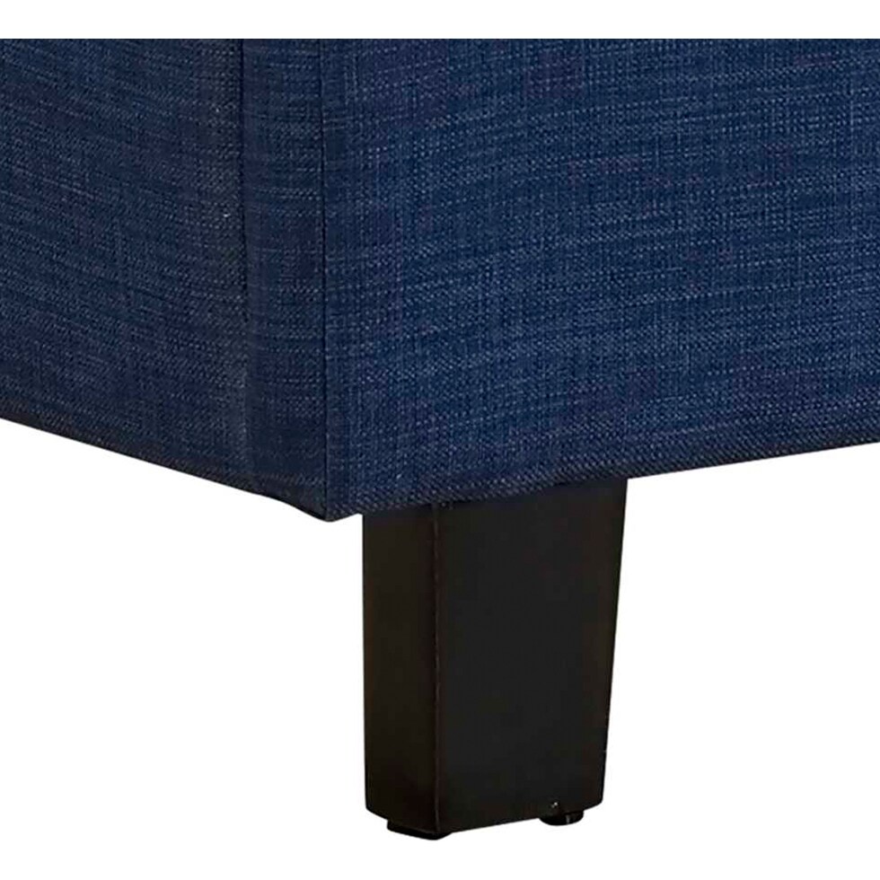 itzel blue queen bed   