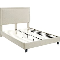 itzel white queen bed   