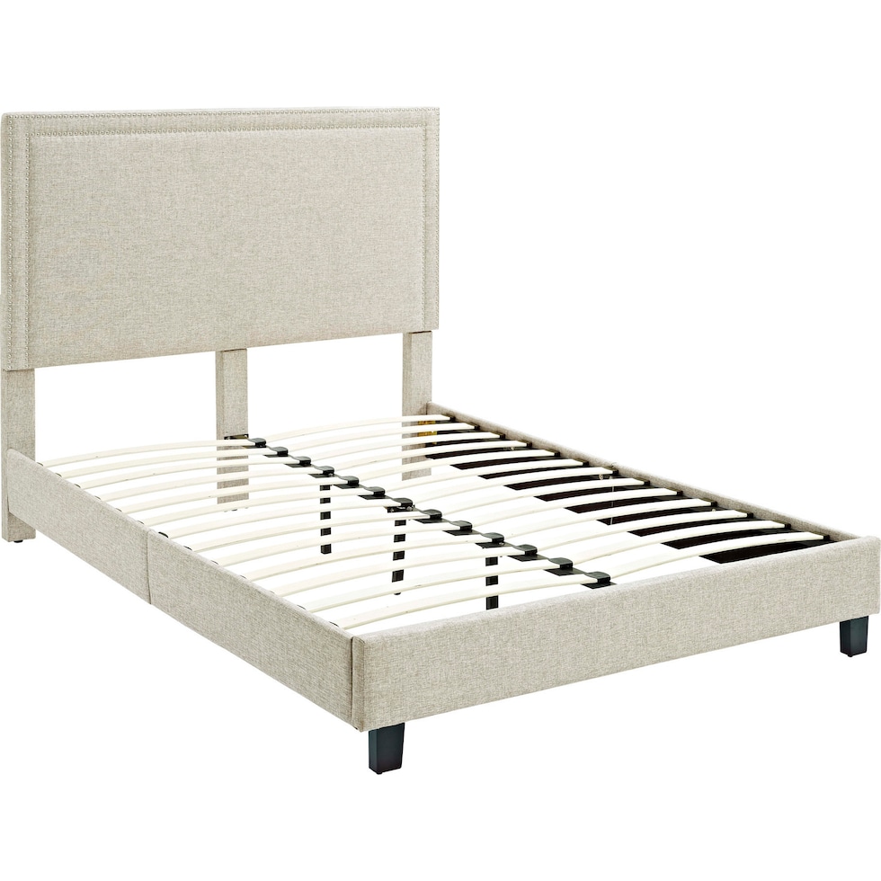 itzel white queen bed   