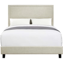 itzel white queen bed   