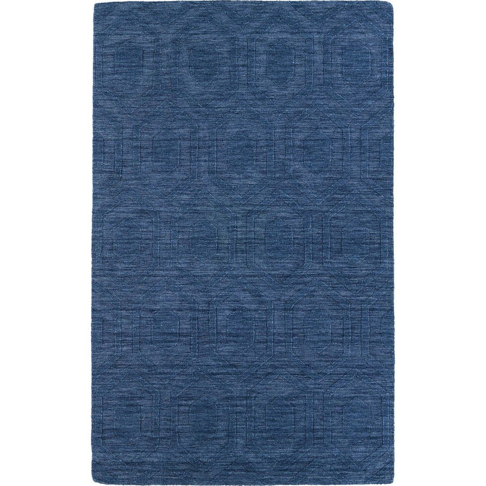 ives blue area rug  x    