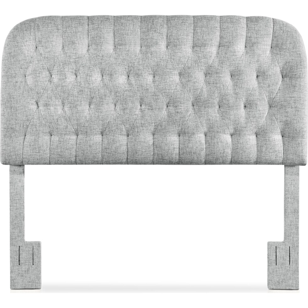 ivy gray king headboard   