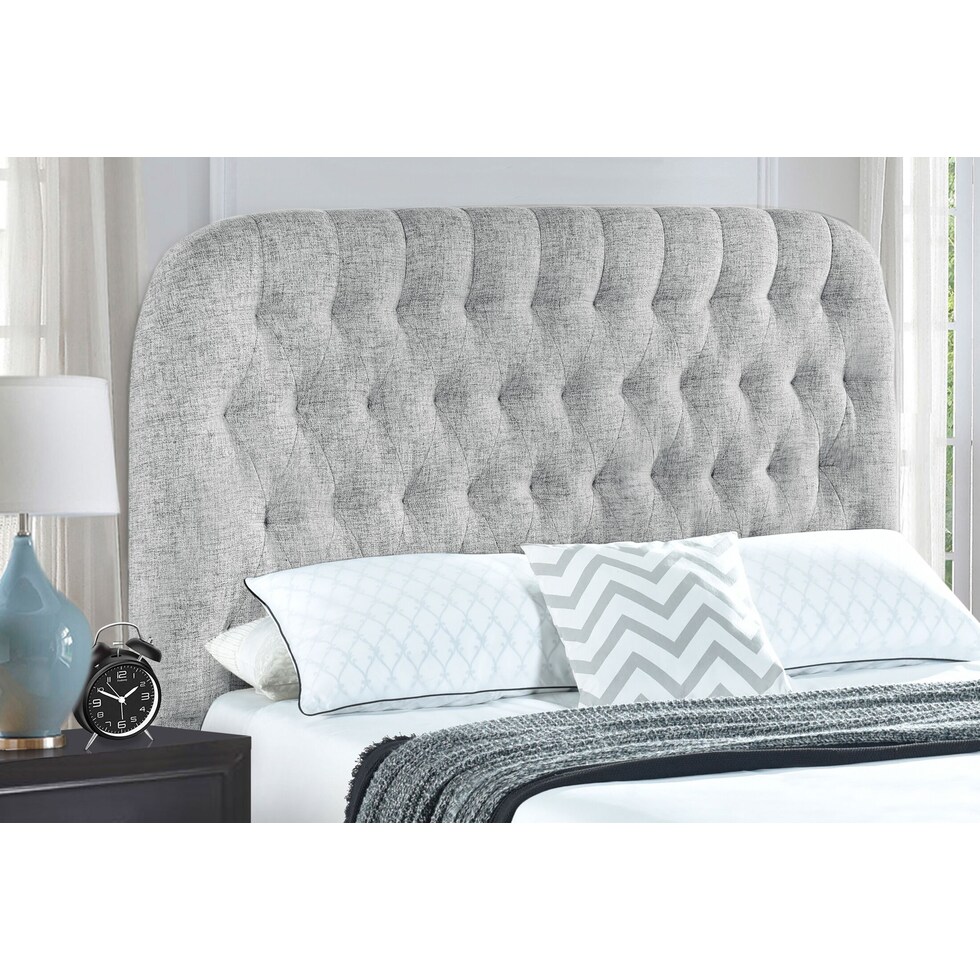 ivy gray king headboard   
