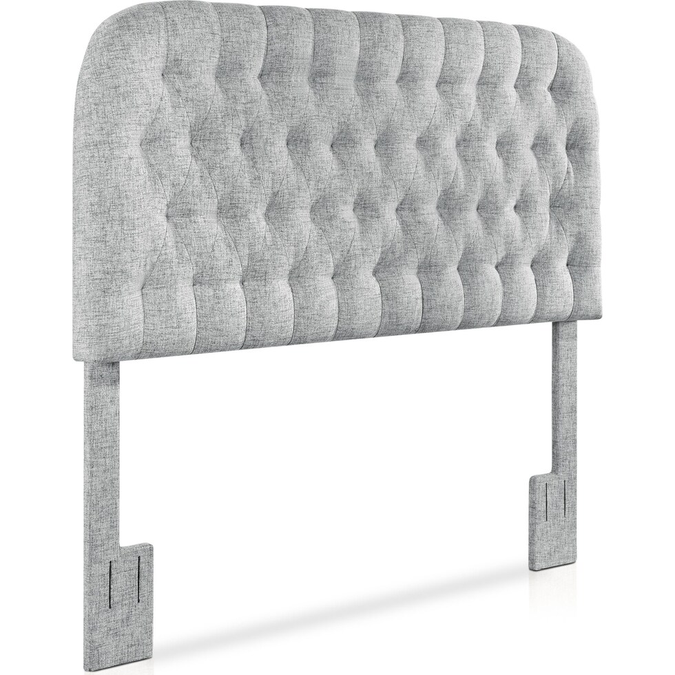 ivy gray king headboard   