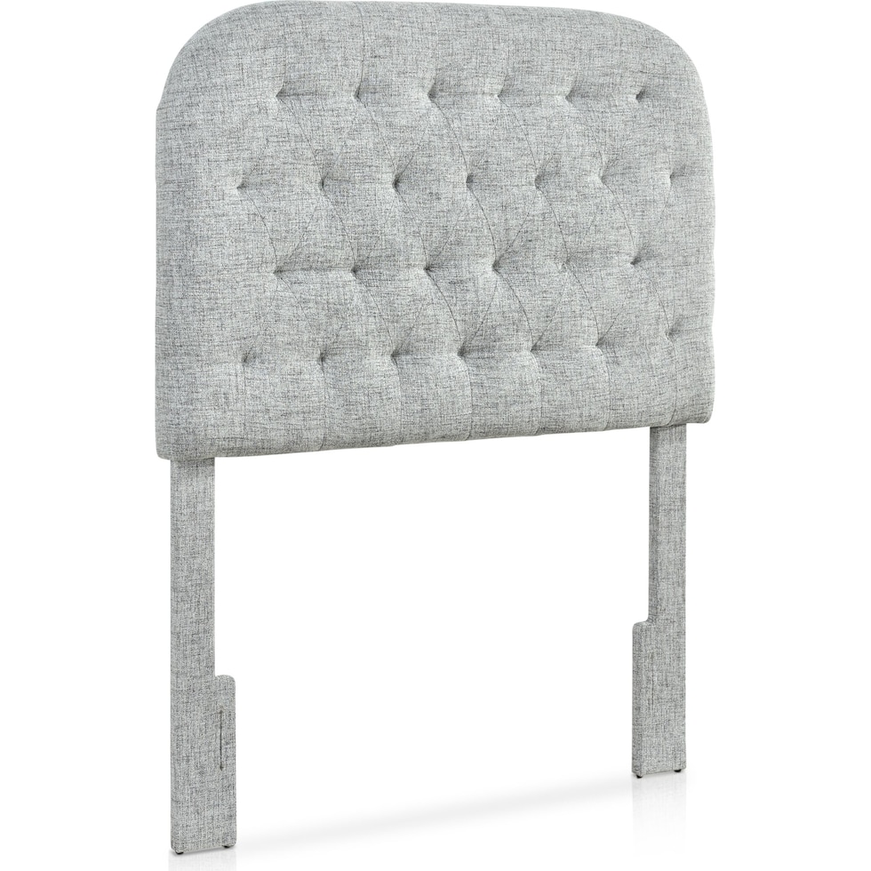 ivy gray twin headboard   