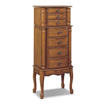 ivy light brown jewelry armoire   