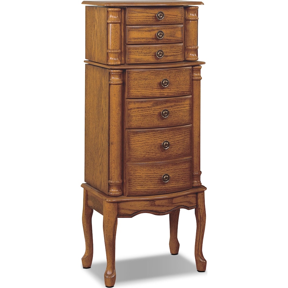 ivy light brown jewelry armoire   