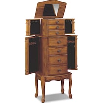 ivy light brown jewelry armoire   