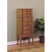 ivy light brown jewelry armoire   