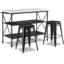 izzy black  pc counter height dining room   