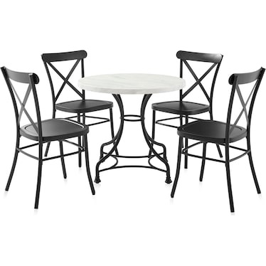 Izzy 32" Table and 4 Lex Chairs