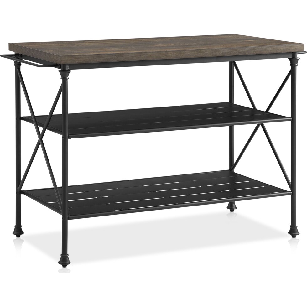 izzy black kitchen island   