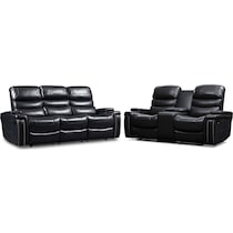 jackson black  pc manual reclining living room   