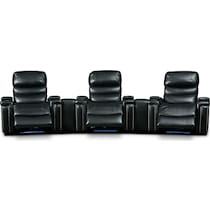 jackson black  pc power home theater sectional   