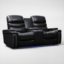 jackson black loveseat   