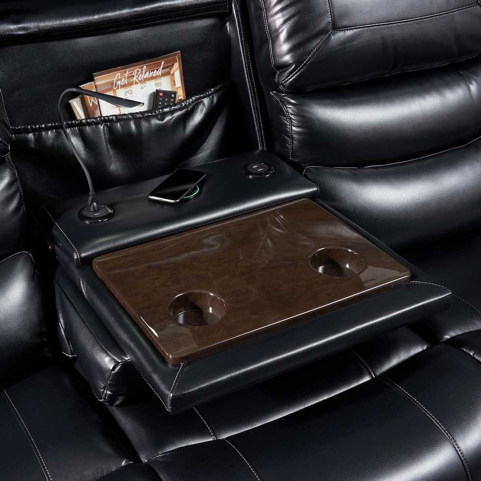 jackson black loveseat   