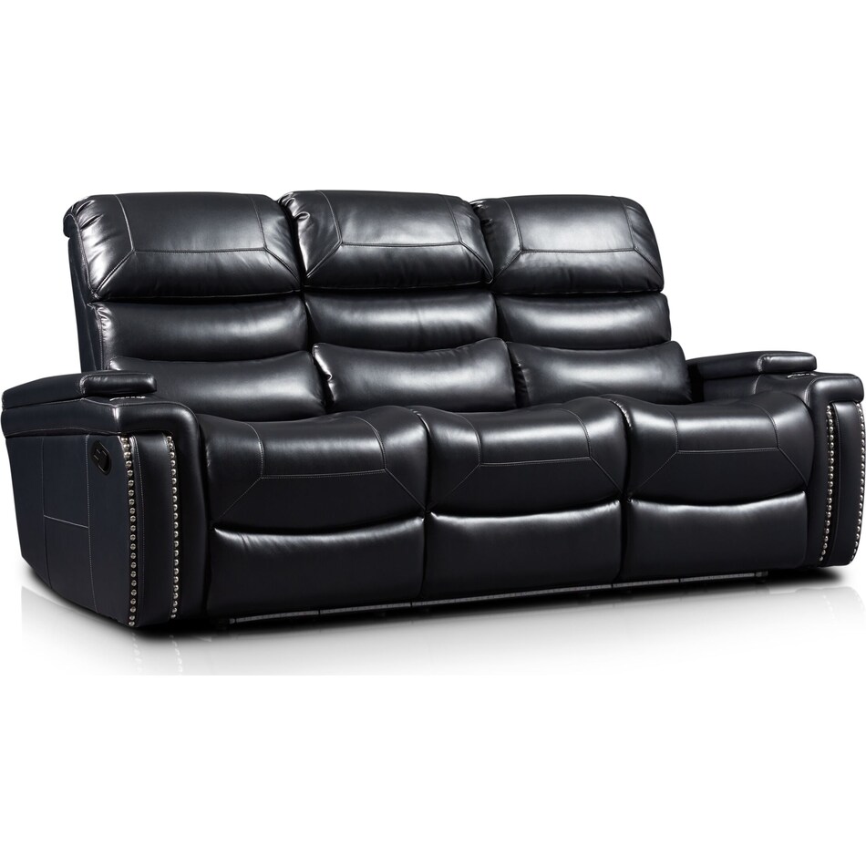 jackson black manual reclining sofa   