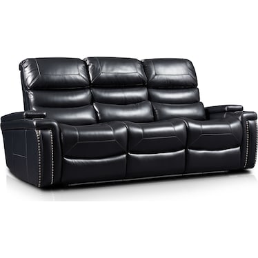 Jackson Triple-Power Reclining Sofa - Black