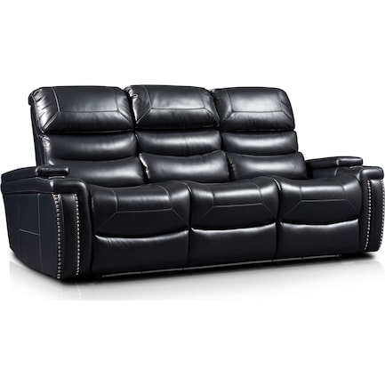 Jackson Triple Power Reclining Sofa, Triple Reclining Leather Sofa