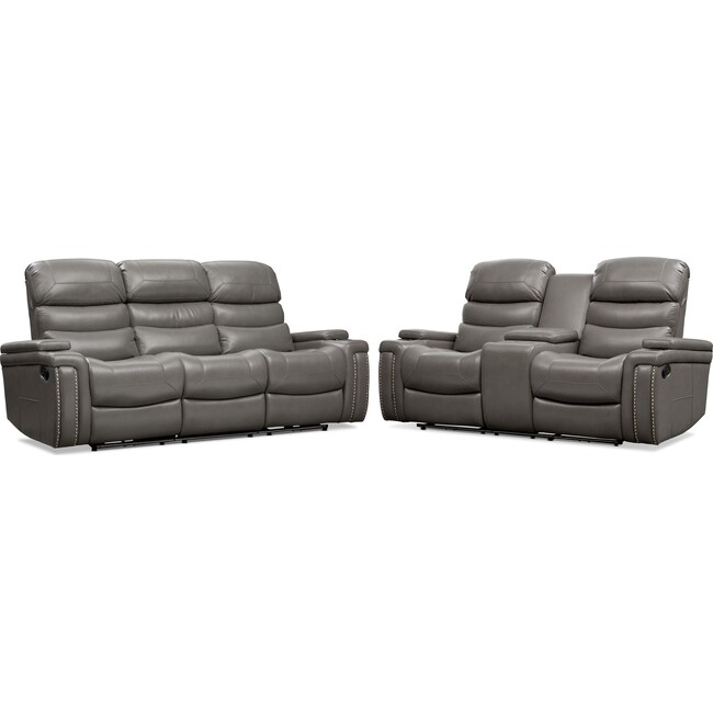 Living Room Furniture - Jackson Manual Reclining Sofa and Loveseat Set