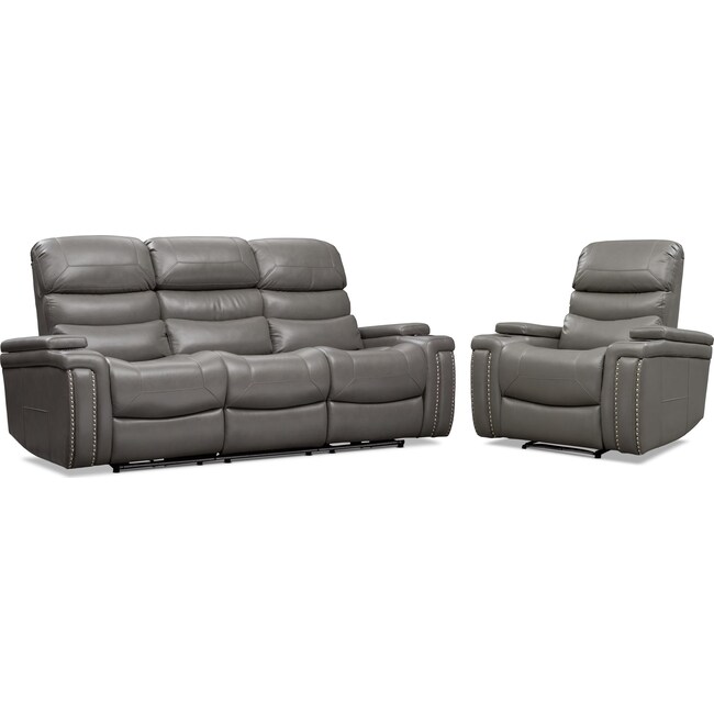 Living Room Furniture - Jackson Triple-Power Reclining Sofa and Recliner Set