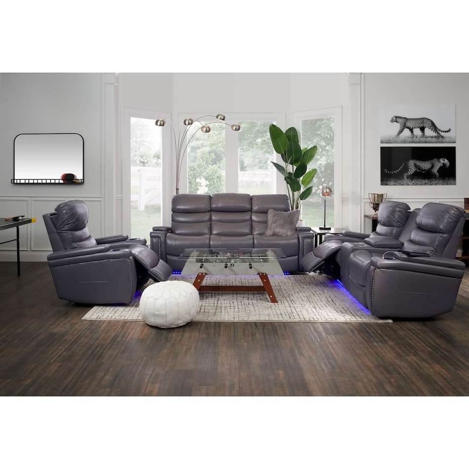 jackson gray  pc power reclining living room   