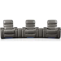 jackson gray  pc power home theater sectional   