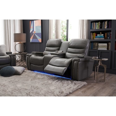 Jackson Triple-Power Reclining Loveseat - Gray