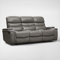jackson gray manual reclining sofa   