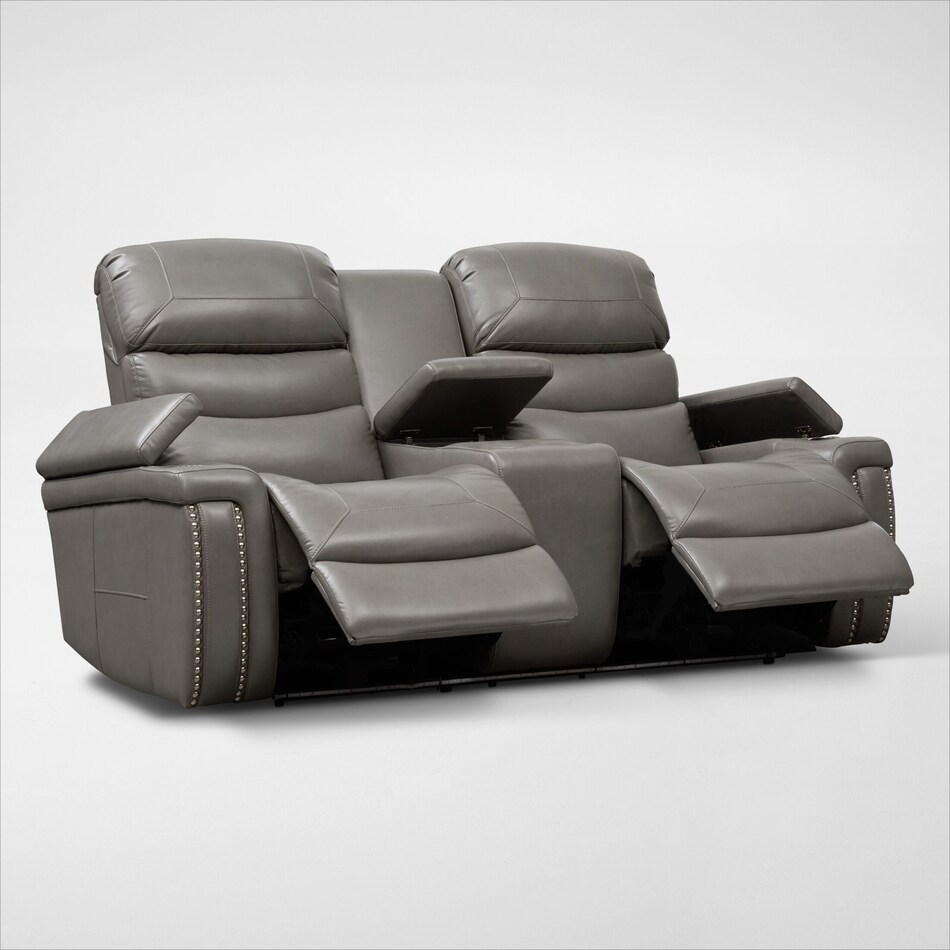 jackson gray power reclining loveseat   