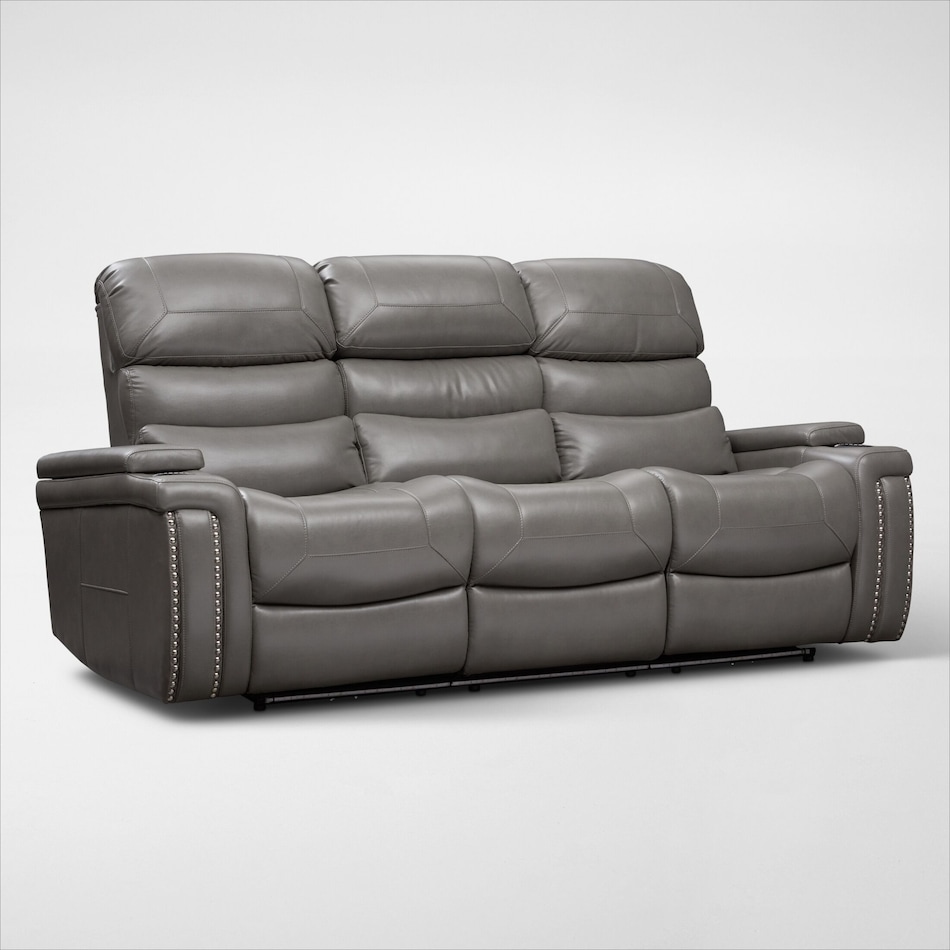 jackson gray power reclining sofa   